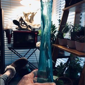 FINAL PRICE!!!Tall light blue glass vase